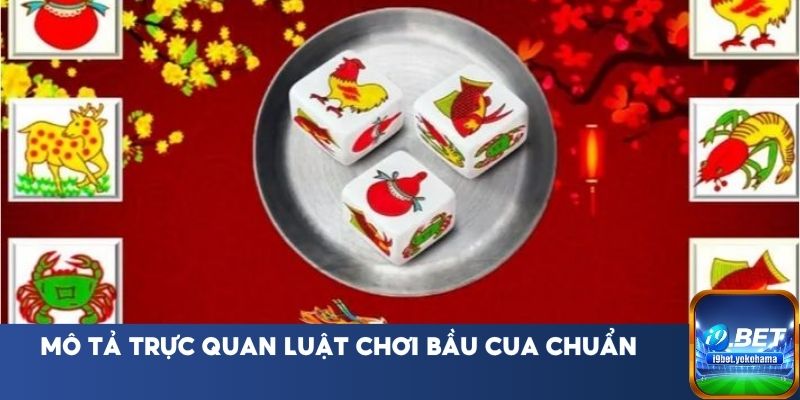 Mô tả trực quan luật chơi bầu cua chuẩn